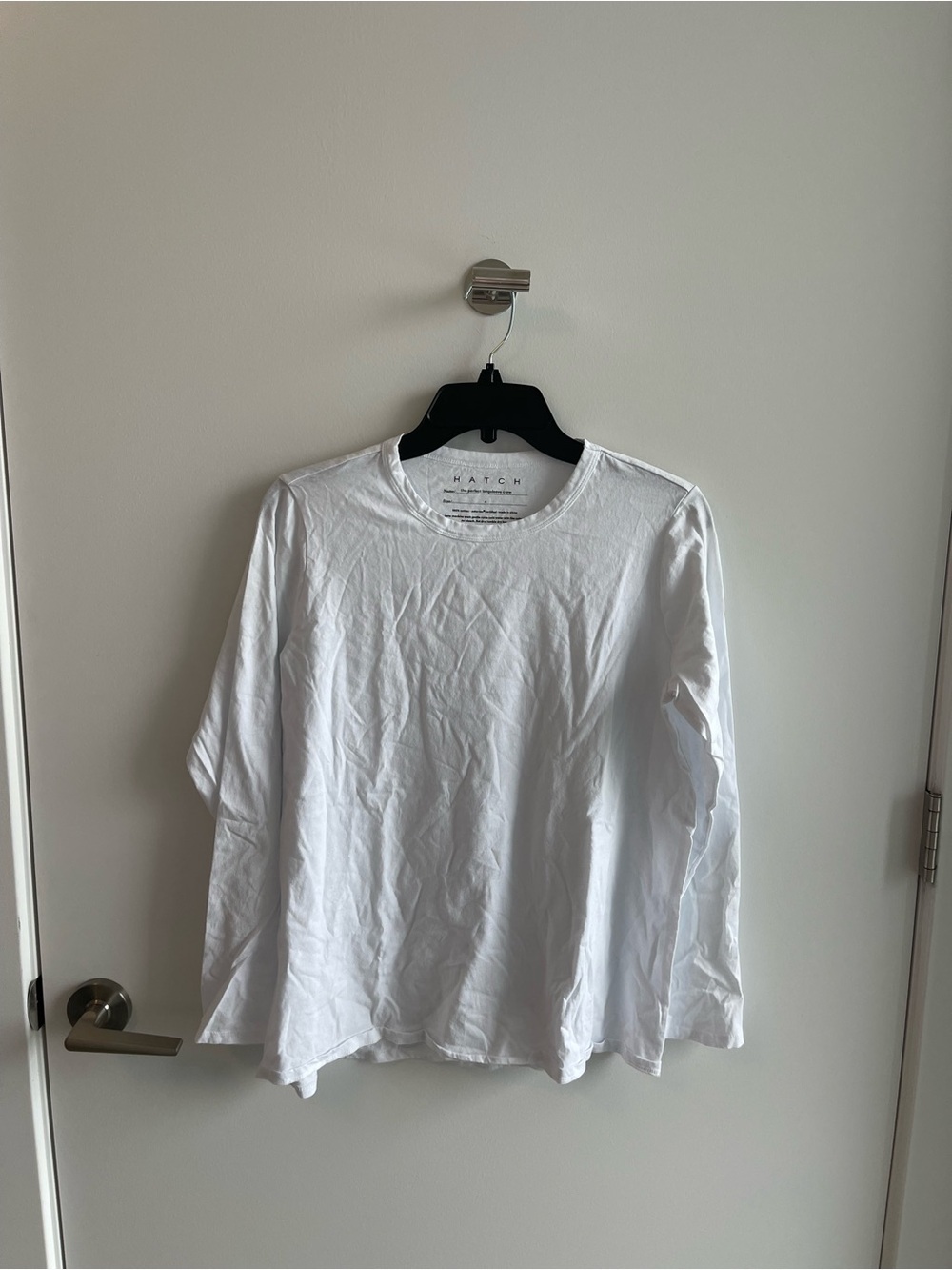 HATCH Perfect Long Sleeve Crew White